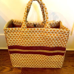 Fabric tote bag made in India.